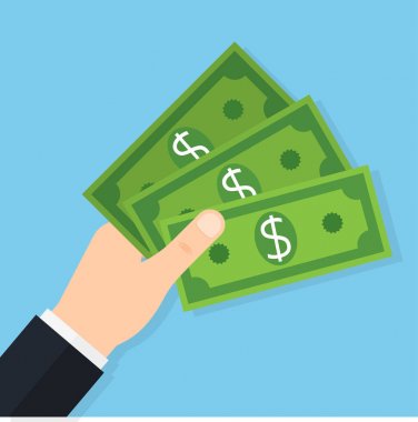 Para banknot tutan el