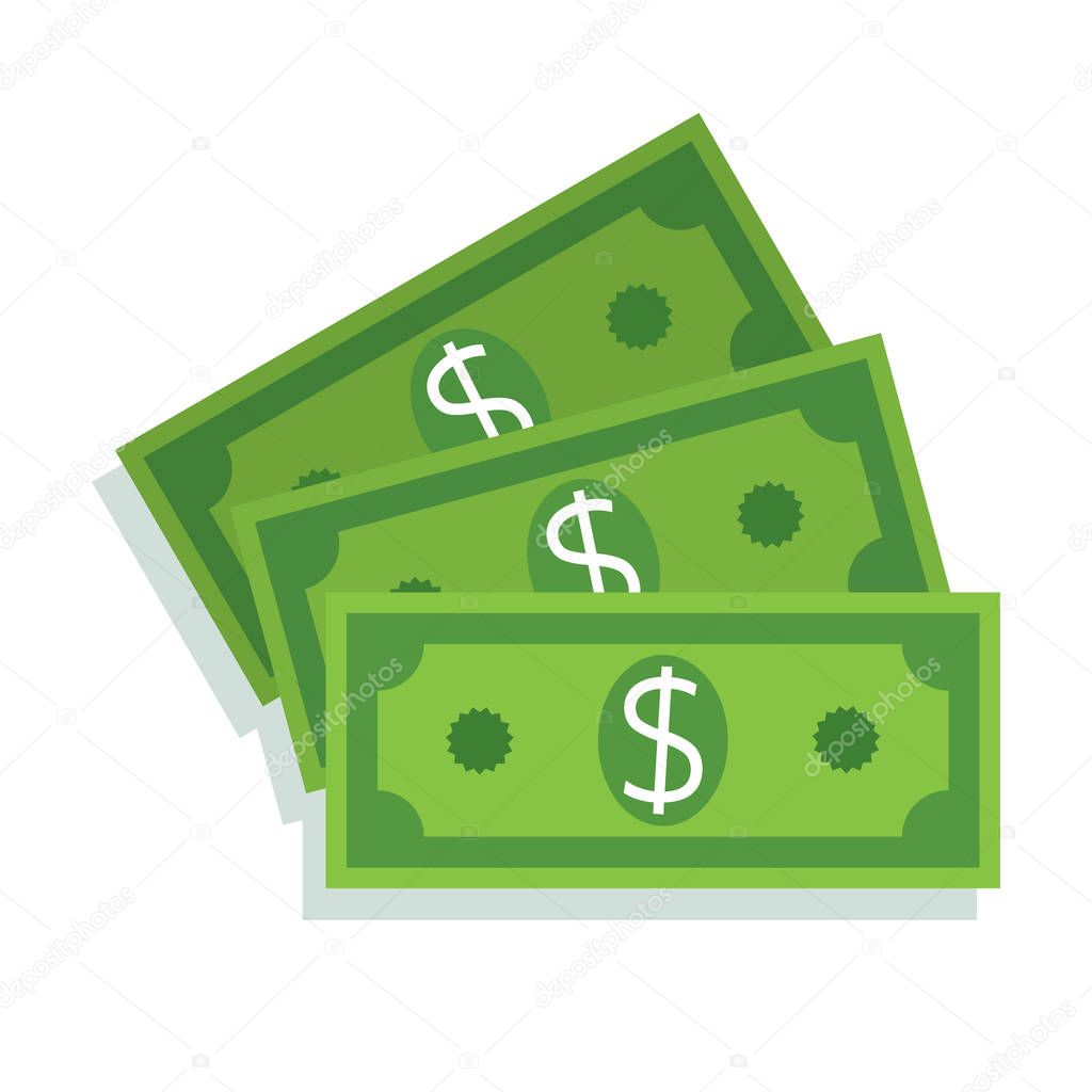 Dollar Bill Icon. Money Cash