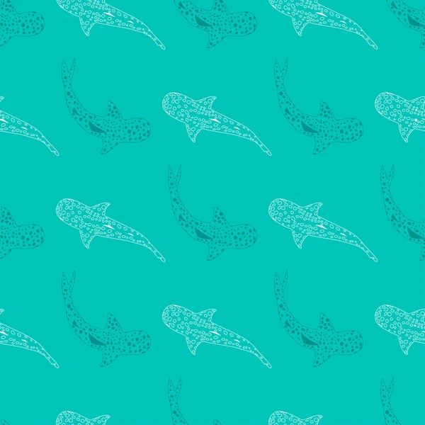 サメ 2 色パターン — ストックベクタ