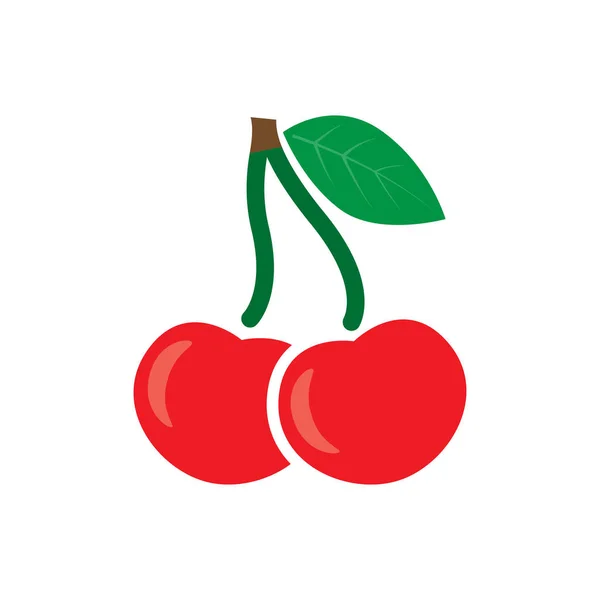 Cseresznye ikon, vadcseresznye, vektor — Stock Vector