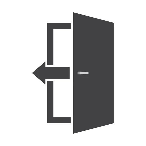 Logout pictogram in vlakke stijl. — Stockvector