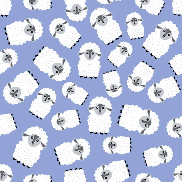 Modèle avec des moutons mignons — Image vectorielle