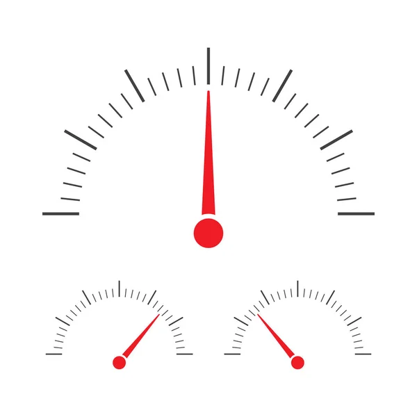 Toerenteller en snelheidsmeter indicator pictogram. — Stockvector