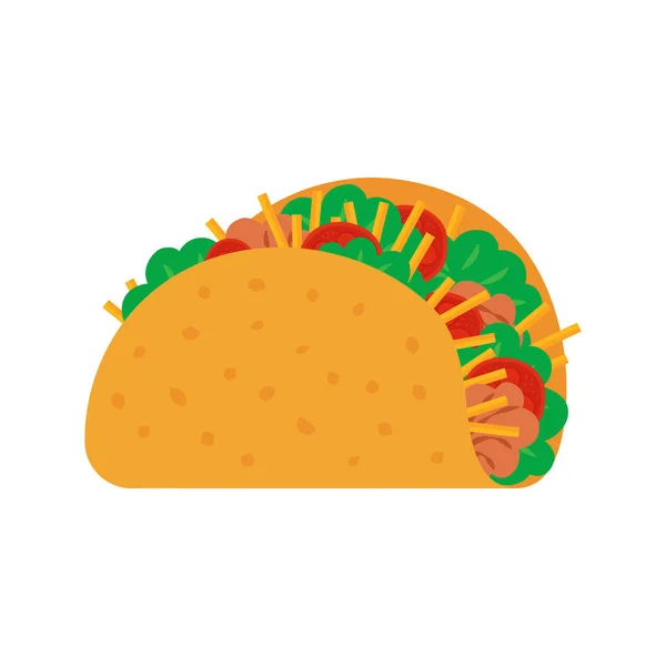 Taco Meksika yemeği. — Stok Vektör