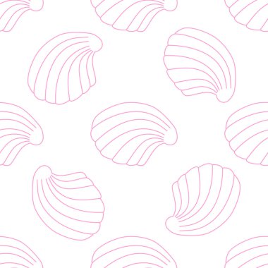 desen beyaz üzerine kabukları ile