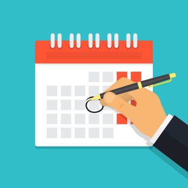 Kalem işareti takvim yardım