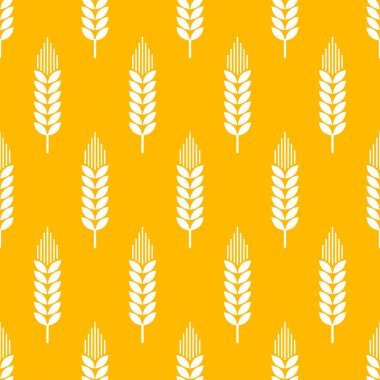buğday seamless modeli, stilize zarif doğrusal kulaklar altın beyaz renk, backgrond ile buğday, tahıl hasat kulakları ekmek sonbahar
