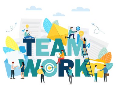 Takım çalışması, insanlar birlikte çalışır ve başarıya ulaşırlar..