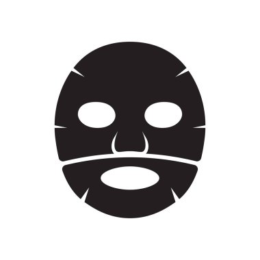 Yüz maskesi düz simgesi.