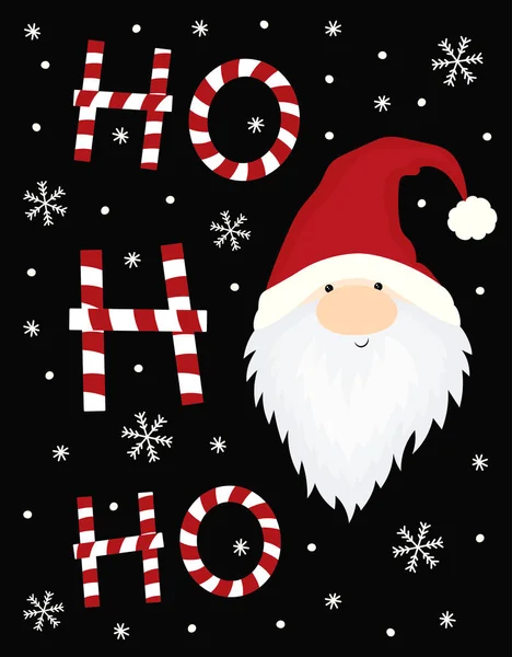 Ho ho ho carte de Noël — Image vectorielle