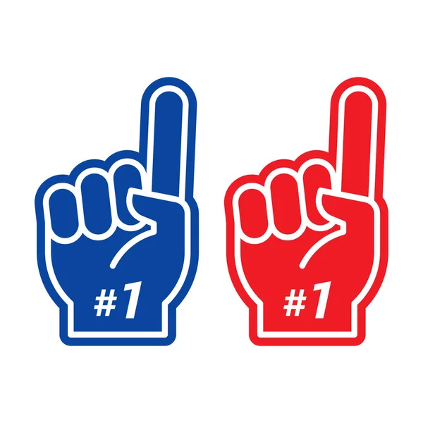 Foam fingers. Number one and best — Stock Vector