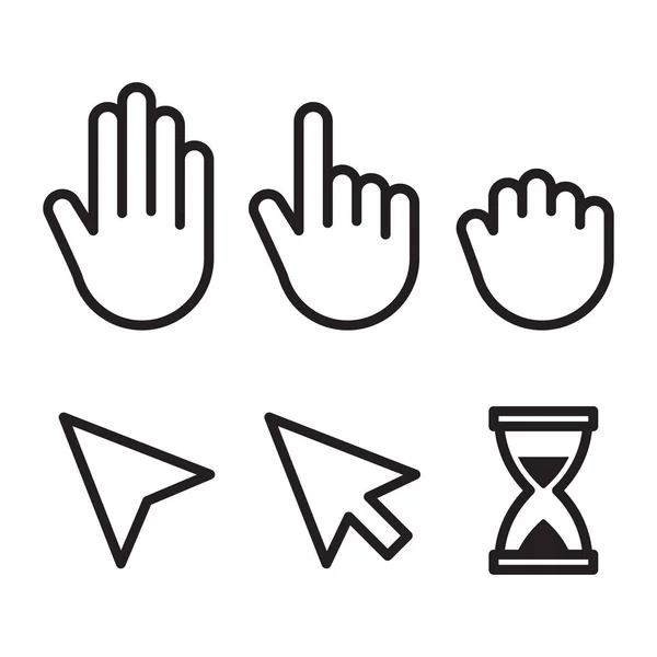 Click Here Button with Hand Icon. Vector Click Web Sign Cursor Symbol Stock  Vector - Illustration of cursor, pointer: 147322650