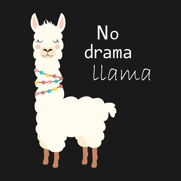 Linda llama aislada — Vector de stock