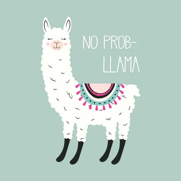 Linda llama aislada — Vector de stock