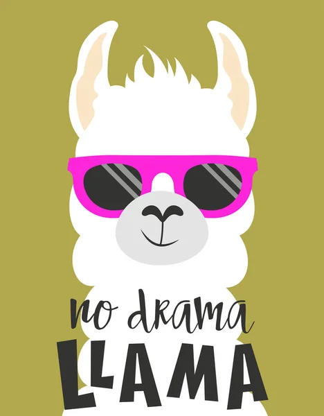 Linda llama aislada — Vector de stock