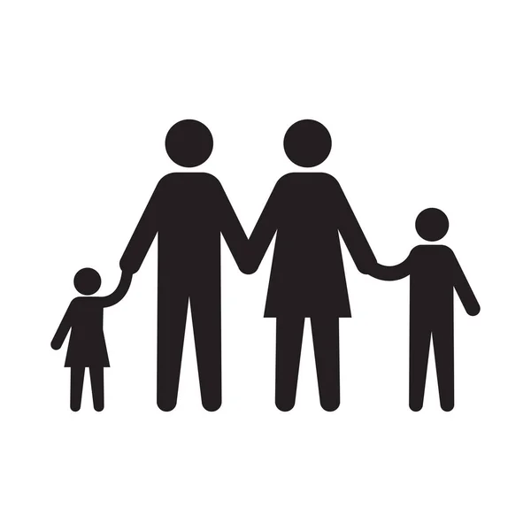 Family Icon Vector no fundo branco — Vetor de Stock