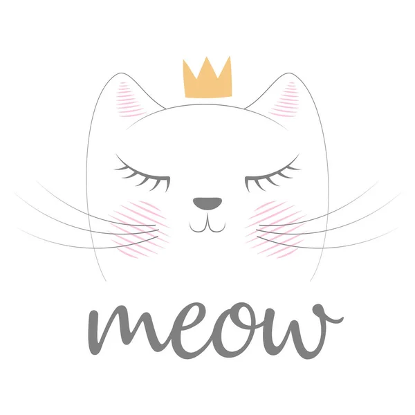 Şirin Prenses kedi — Stok Vektör
