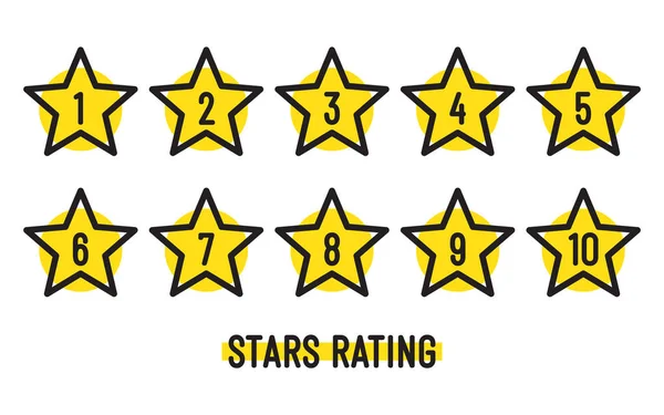 Star rating minimal design black line. Feedback concept — 图库矢量图片