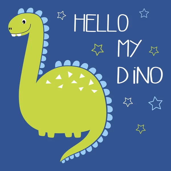 Cute little dino — Stock vektor