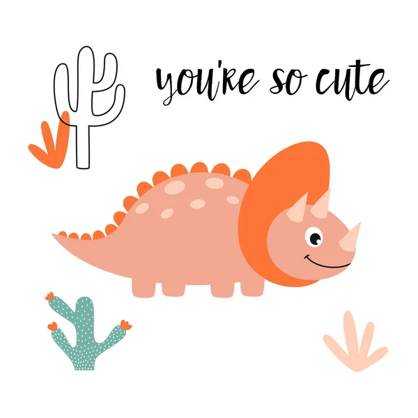 Cute dinosaur design — 图库矢量图片