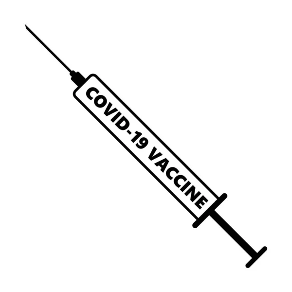 Koncepcja Szczepionki Ochrona Przed Epidemią Pandemia Koronawirusa Strzykawka Zawierająca Covid — Wektor stockowy