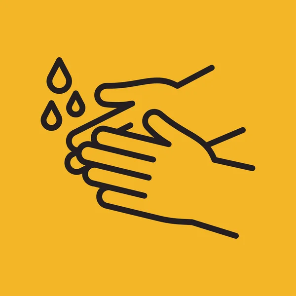 Lave Mãos Ícone Ilustração Vetorial Cuidados Saúde — Vetor de Stock