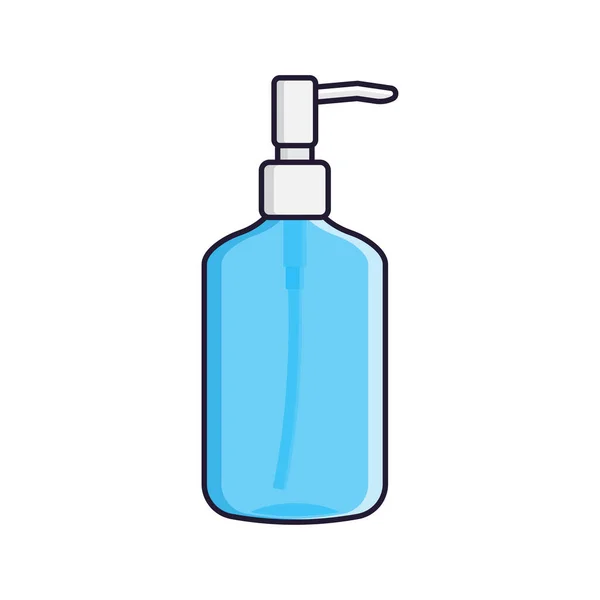 Frasco Plástico Redondo Com Dispensador Para Sabão Líquido Shampoo Gel —  Vetores de Stock