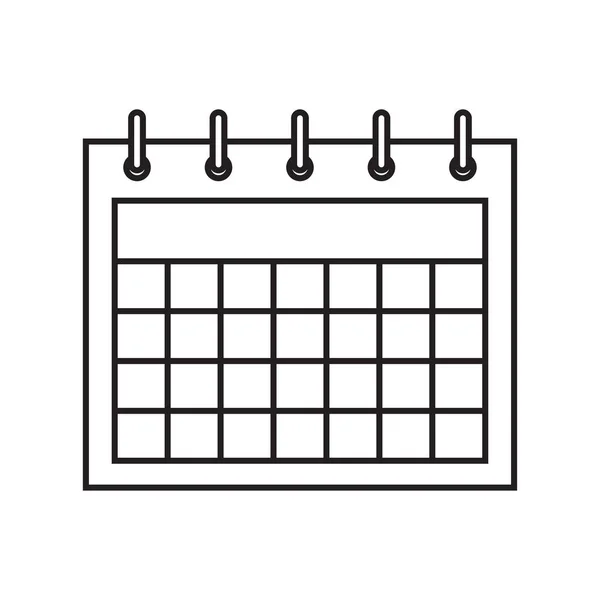 Ícone Calendário Estilo Plano Calendário Parede Ilustração Vetorial Isolada Fundo — Vetor de Stock