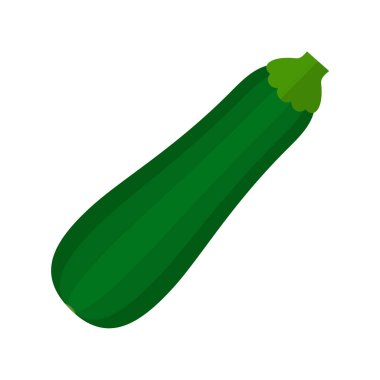 Çiğ kabak sebze ikonu. Beyaz arkaplanda izole edilmiş vektör illüstrasyonu.