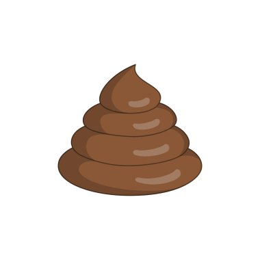 cartoon poop shit illustration isolated on white background