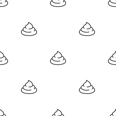 beyaz arkaplanda izole edilmiş kaka kusursuz desen, basit düz tasarım, vektör illüstrasyonu