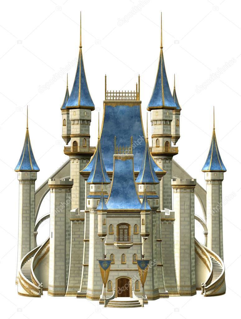 Fairy tale castle 3D illustration