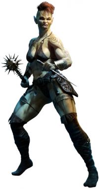 Goblinoid savaşçı 3 boyutlu illüstrasyon