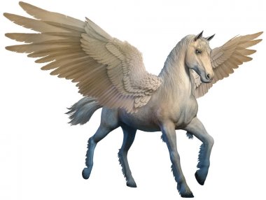 Efsanevi pegasus 3d çizim