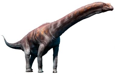 Kretase çağı 3d çizim üzerinden Argentinosaurus