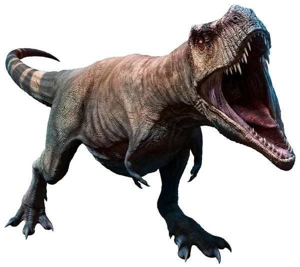 3d çizim ısırmaya tyrannosaurus