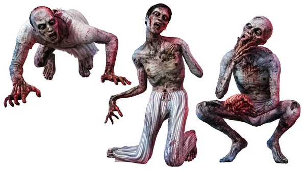 Illustrazione Folli Zombie — Foto Stock