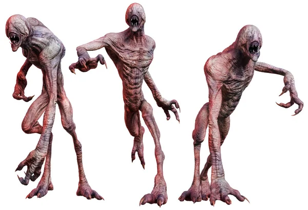 Zombi yaratıklar 3d çizim