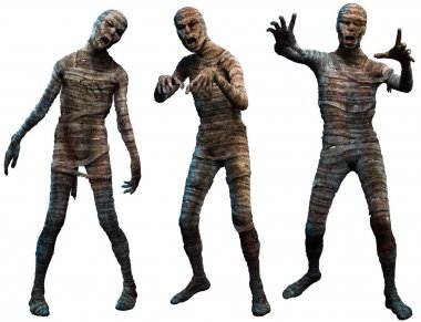 Mumyalar 3d resimde bir grup