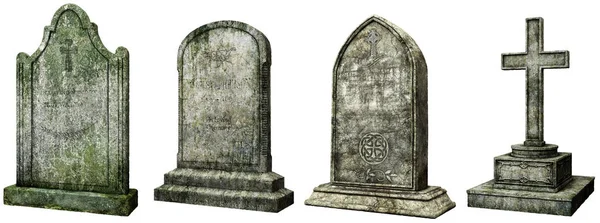 Dört mezar taşları 3d çizim