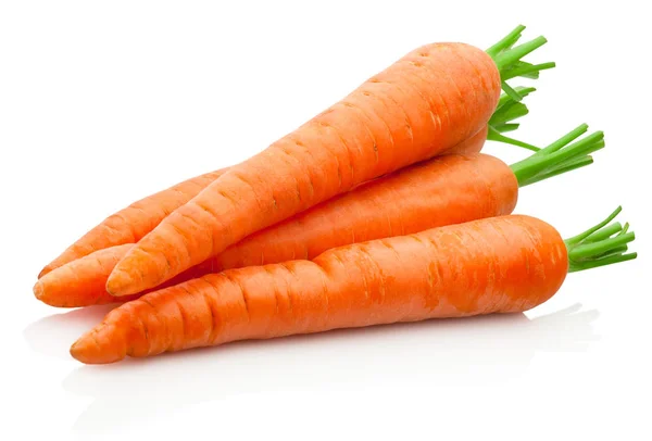 Fresh carrots isolated on a white background — Stock Photo, Image