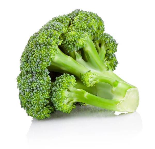 Broccoli freschi isolati su fondo bianco — Foto Stock