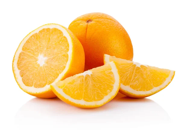 Fresh Orange fruit isolated on white background — Stock Photo, Image