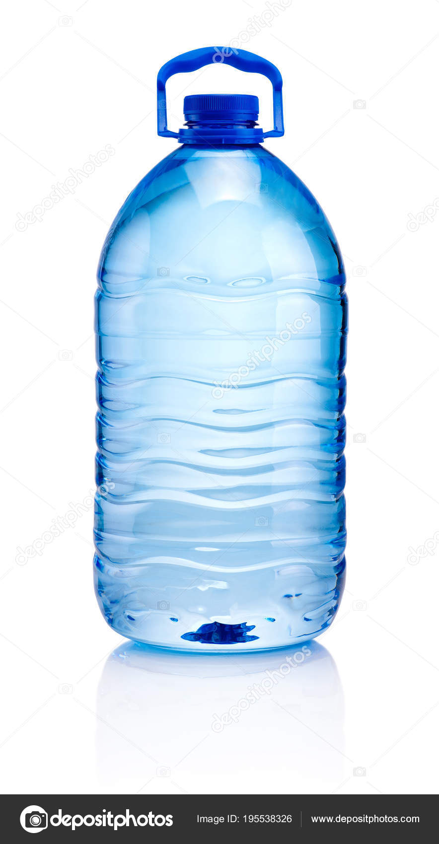 Big Plastic Water Bottle For Potable On White Background Stock