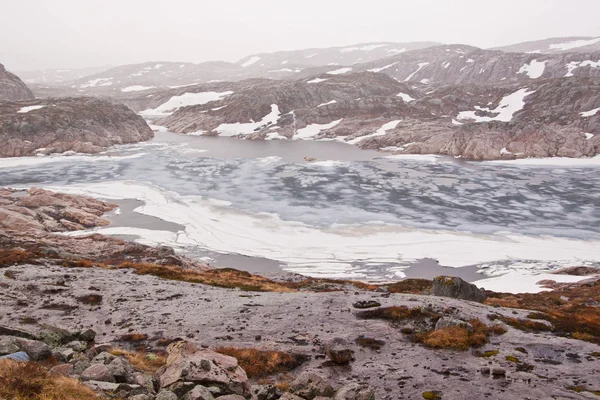 Montañas de Noruega en invierno — Foto de Stock