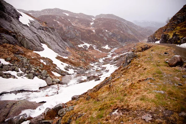挪威山在冬季 — 图库照片
