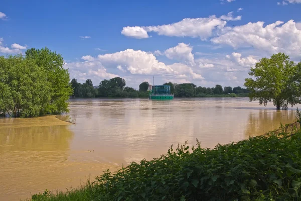 Varsovia ciudad inundación —  Fotos de Stock