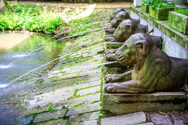 ライオンの噴水像 — ストック写真