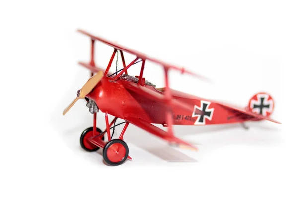 Famoso Barón Rojo, Fokker Dr. I avión kit de modelo de plástico — Foto de Stock