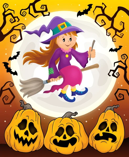 Cute witch theme image 6 — Stock Vector